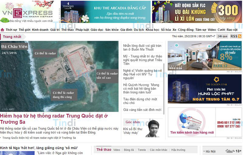Quảng cáo trên báo điện tử vnexpress