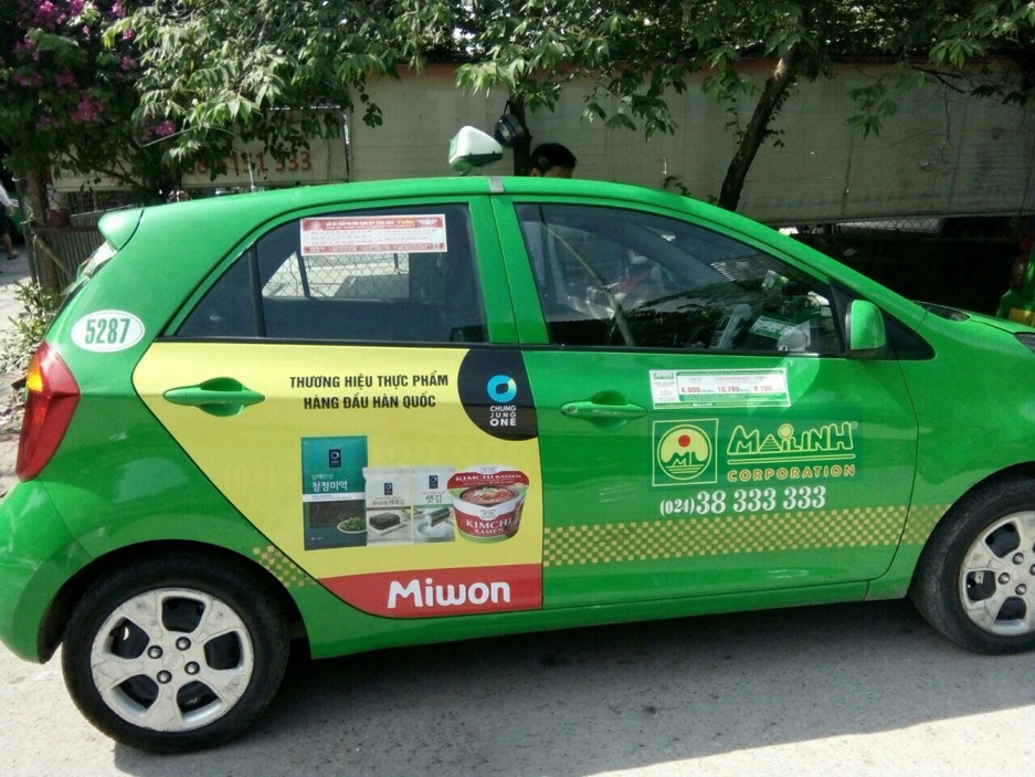 Quảng cáo trên taxi tại 63 tỉnh thành