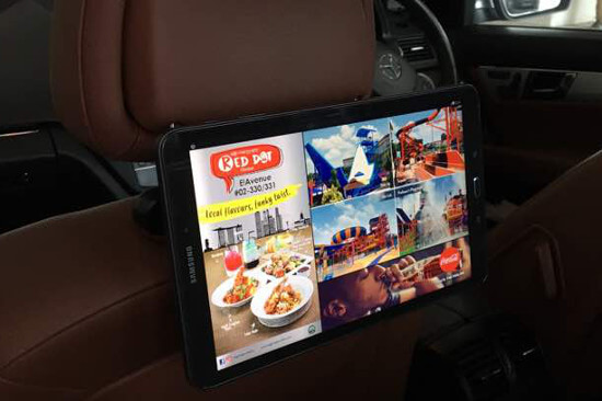Quảng cáo trên màn hình LCD trên xe ô tô
