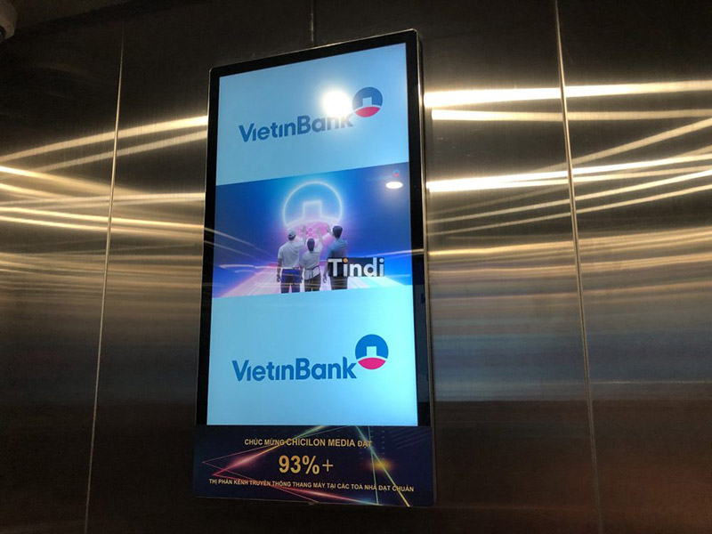 Quảng cáo Poster Frame của ngân hang Vietinbank. Dự án do Tindimedia thực hiện