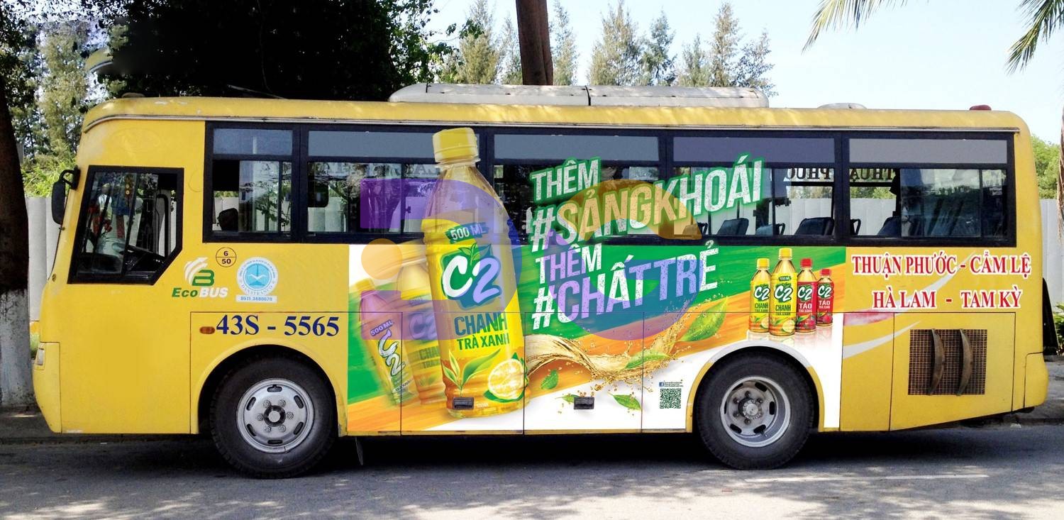 Quảng cáo trên xe buýt đã được triển khai tại nhiều tỉnh thành Việt Nam