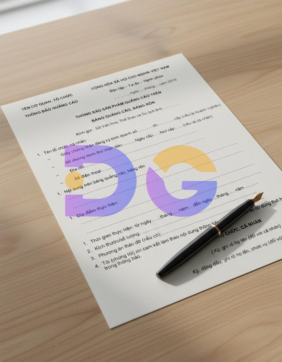 thủ tục xin giấy phép treo banner quảng cáo